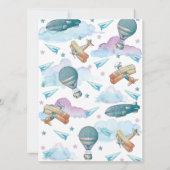 パイロット テディベア ベイビーシャワー ベイビービンゴ 招待状 (裏面)