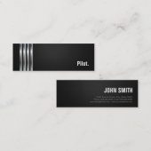 パイロット – ブラックシルバーストライプズ スキニー名刺 (正面/裏面)
