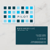 パイロット(モダンな正方形) 名刺 (正面/裏面)