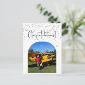 パイロット 初の単独飛行 フォト,カスタム 航空 ポストカード (スタンド正面)