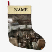 パイロット-操縦室-私達はパイロットか2つを必要とします ラージクリスマスストッキング (正面)