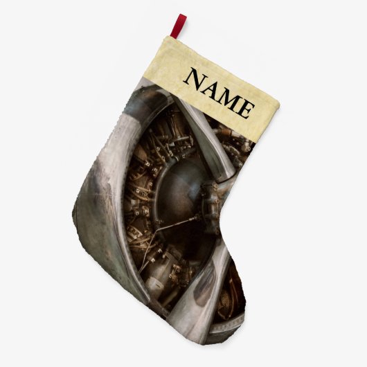 パイロット-支柱-推進力 ラージクリスマスストッキング (正面 (吊り時))