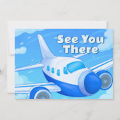 パイロット – 機内ボーイ誕生日招待状 招待状 (裏面)