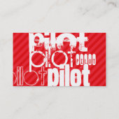 パイロット；緋色の赤ストライプ色 名刺 (裏面)