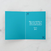 パイロット・航空機好きのためのステアマン複葉機写真の誕生日カード シーズンカード (内部)