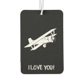 パイロット、航空、ミニマリストのディブおもしろいス カーエアーフレッシュナー (裏面)