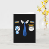 パイロット 衣装 航空機 航空 カード (黄色い花)