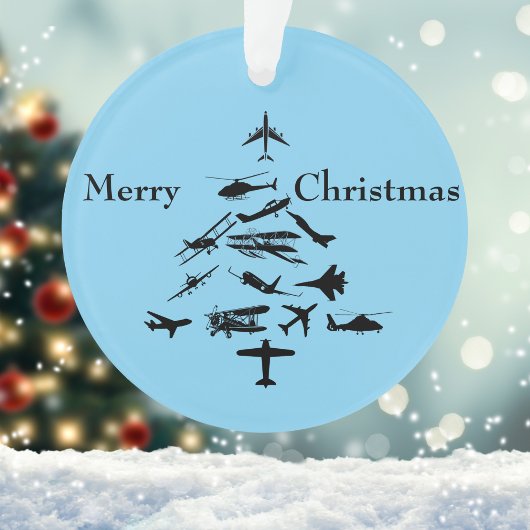 パイロット 飛行機 クリスマスツリー WW2 航空 シンプル オーナメント