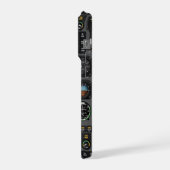 パイロット 飛行機 コックピット ダッシュ計器 航空 iPhoneケース (左側面)