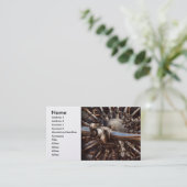 パイロット-飛行機-準備万端エンジン 名刺 (スタンド正面)