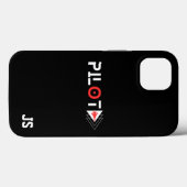 パイロット Typography & ジェット機,モノグラム入り,シンプル Case-Mate iPhoneケース (裏面 (横))