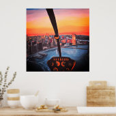 パイロットR44ヘリコプターからの表示 ポスター (キッチン)