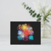 パイロテクニシャン花火の新年の贈り物 ポストカード (スタンド正面)