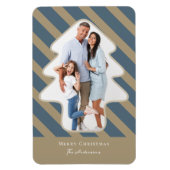 パインお洒落ツリー型フォトホリデーカード マグネット (縦)