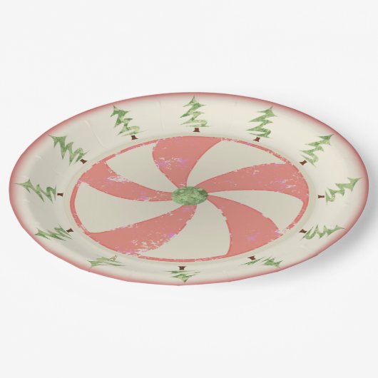 パインとペパーミント ペーパープレート (アングル)