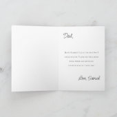 パインの木が咲く青い父の日のカード 案内状 (内部)