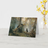 パインの森の朝 カード (黄色い花)