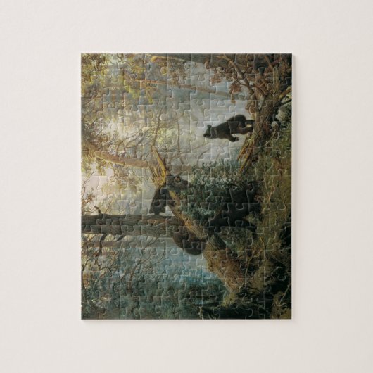 パインの森の朝 ジグソーパズル (縦)