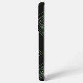 パインはっきりしたグリーンパターン SAMSUNG GALAXYケース (裏面横)