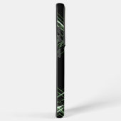 パインはっきりしたグリーンパターン SAMSUNG GALAXYケース (右側面)