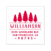 パインはっきりしたツリータイポグラフィファミリー差出人住所 セルフインキングスタンプ (デザイン)