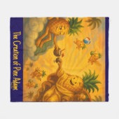 パインアダムの創造 – Pineapple Empire フリースブランケット (正面(横))