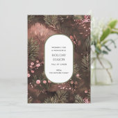 パインアンドベリー素朴ホリデーグリーティングカード (スタンド正面)