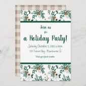 パインアンドホリーホリデーパーティー 招待状 (正面/裏面)