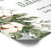 パインウィンターセルフィーステーションブライダルシャワーサイン ポスター (角)