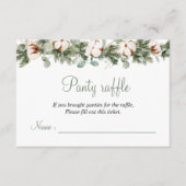 パインウィンターブライダルシャワーパンティラッフルカード エンクロージャーカード (正面)