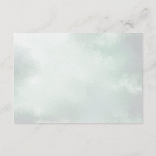 パインウィンターブライダルシャワーパンティーゲームカード エンクロージャーカード (裏面)