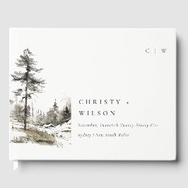 パインウッズマウンテンランドスケープ結婚スケッチ ゲストブック
