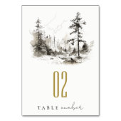 パインウッズマウンテンランドスケープ結婚スケッチ テーブルナンバー (正面)