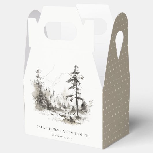 パインウッズマウンテンランドスケープ結婚スケッチ フェイバーボックス (オープン)