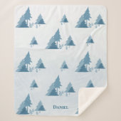 パインウッズ |冬 |名前をカスタムする シェルパブランケット (正面)