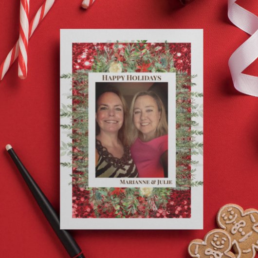 パインエバーグリーンフレーム写真テンプレートグリッター予算 チラシ