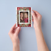 パインエバーグリーンフレーム写真テンプレートグリッター予算 チラシ (手)