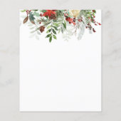 パインエバーグリーンフレーム写真テンプレートグリッター予算 チラシ (裏面)