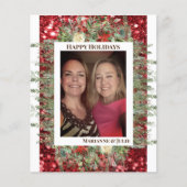 パインエバーグリーンフレーム写真テンプレートグリッター予算 チラシ (正面)