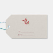 パインエレガントとホリーのリースと金ゴールドアクセント ギフトタグ (裏面横)