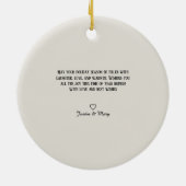 パインエレガントとホリーのリースと金ゴールドアクセント セラミックオーナメント (裏面)