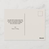 パインエレガントとホリーのリースと金ゴールドアクセント ポストカード (裏面)