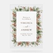 パインエレガントウェルカムアクリル記号 アクリルサイン (正面)