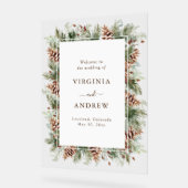 パインエレガントウェルカムアクリル記号 アクリルサイン (傾斜)