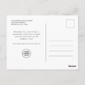 パインエレガントクリスマスツリー会社の挨拶 ポストカード (裏面)