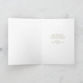 パインエレガントグリーン |金ゴールドメリークリスマス シーズンカード (内部)