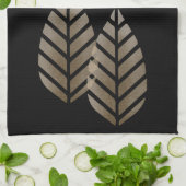 パインエレガントコーン銅白金パターン キッチンタオル (折り畳み)