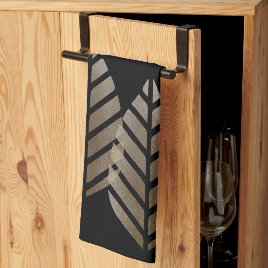 パインエレガントコーン銅白金パターン キッチンタオル (三つ折り)