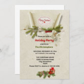 パインエレガントスとギフトはクリスマス 招待状 (正面/裏面)