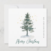 パインエレガントツリーのクリスマスグリーティ企業のング シーズンカード (正面)